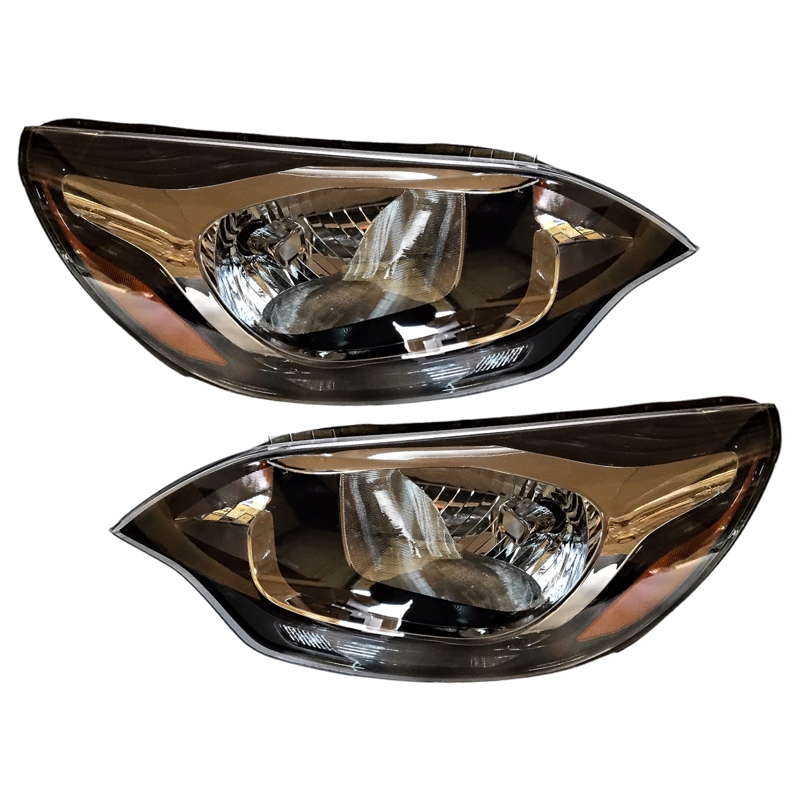 Premium Quality for 2012-2017 Kia Rio Headlight Without LED Both LH + RH Side