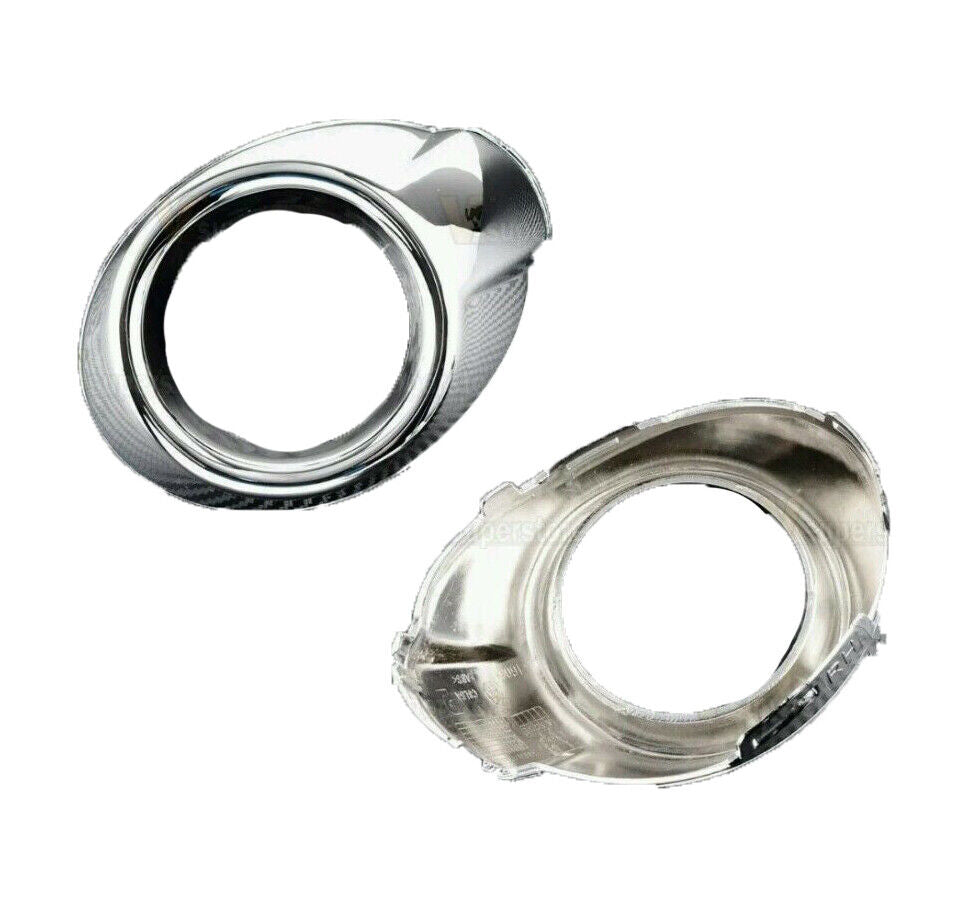 Premium Quality for 2012-2014 Ford Focus ABS Fog Light Lamp Cover Bezels Trim Chrome Set