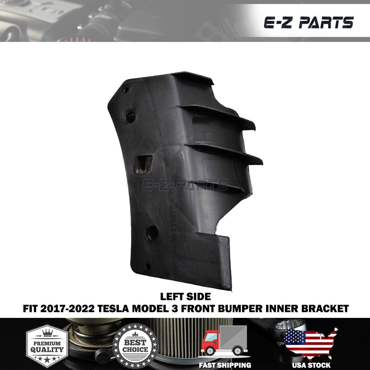 For 2017-2022 Tesla Model 3 Front Left Bumper Inner Bracket Driver Side LH