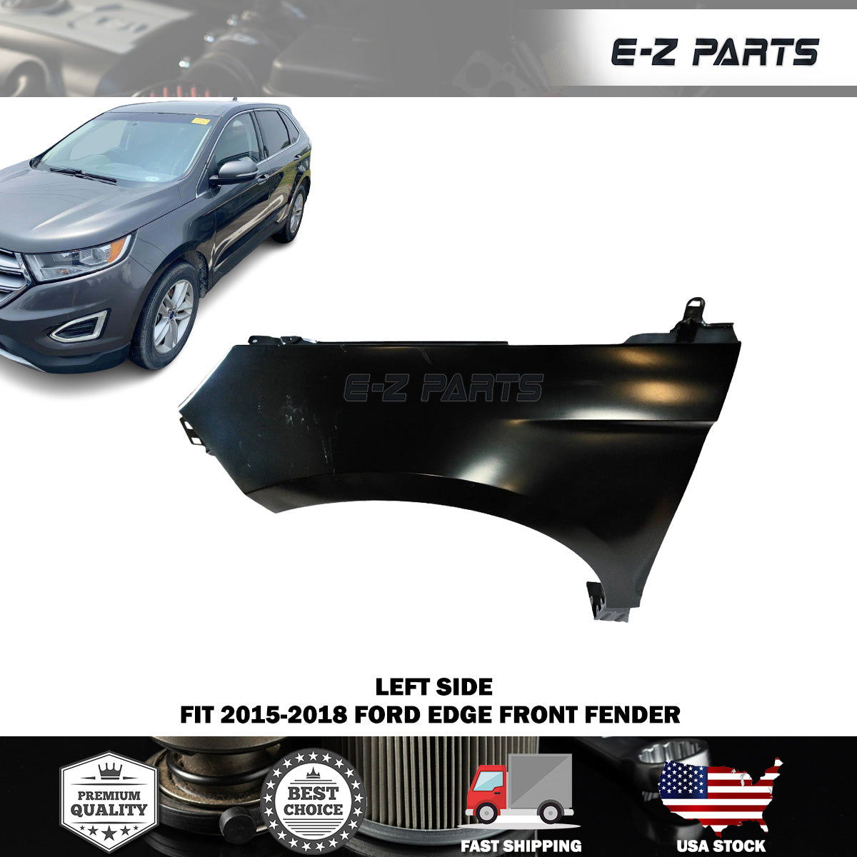 For 2015-2018 Ford Edge Left Front Fender Driver Side LH