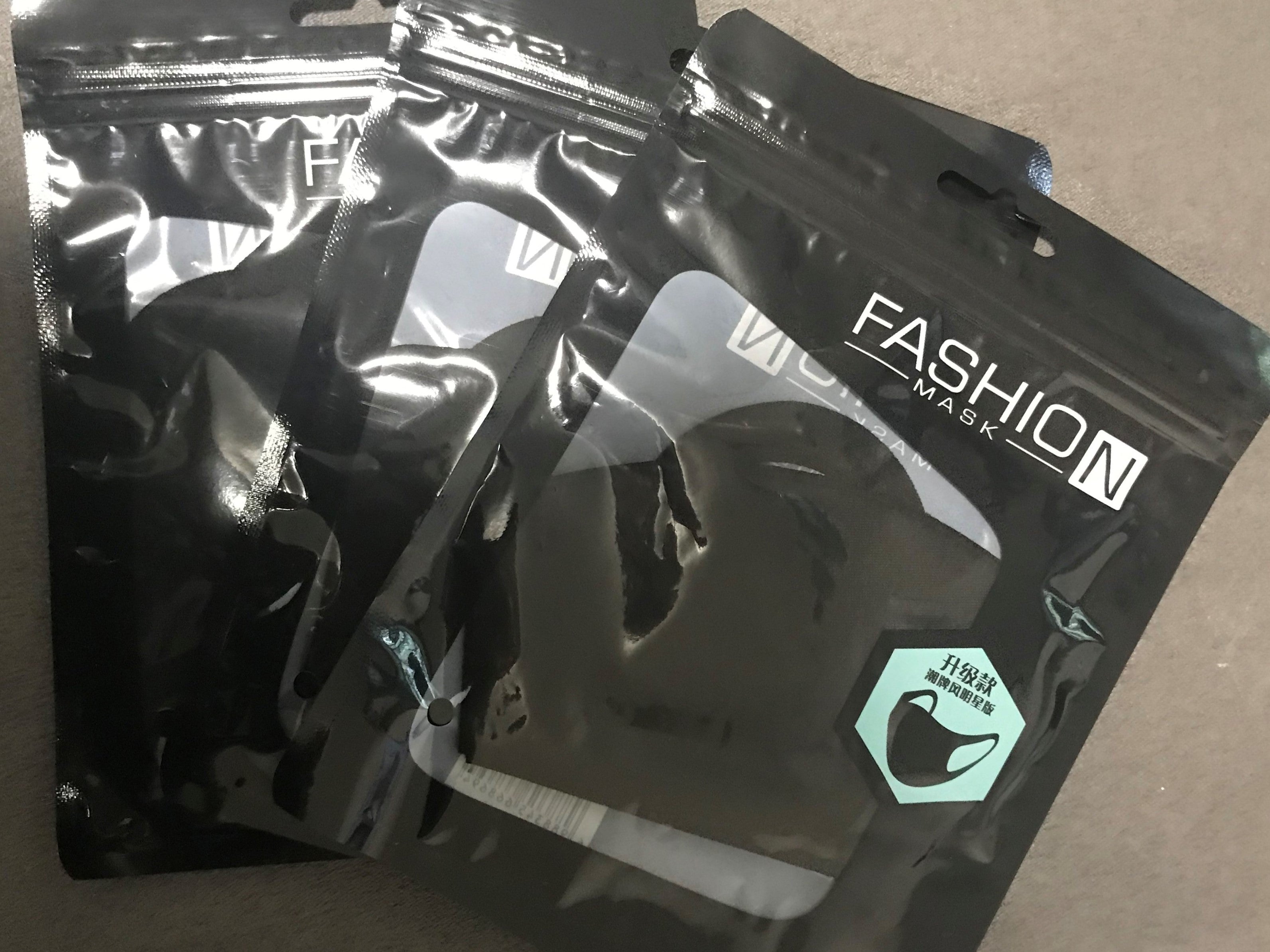 3 PACK Reusable Washable Face Cover BLACK- USA STOCK