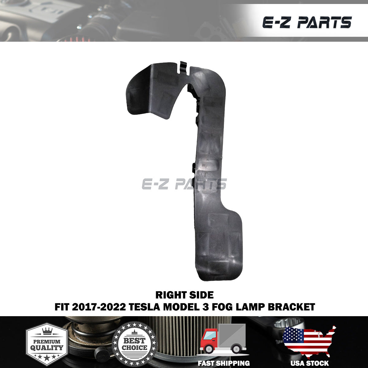 For 2017-2022 Tesla Model 3 Right Fog Lamp Bracket Passenger Side RH