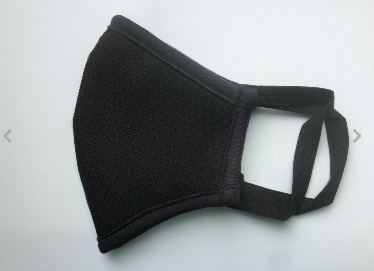 Reusable Washable Face Cover BLACK- USA STOCK